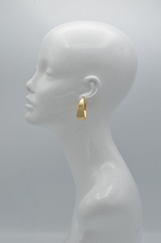 Shiny Gold  Hoop Earrings #HNE90911GD(SF16/SC15)