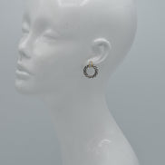 Two Tone crystal earrings #13211ER(FE5)