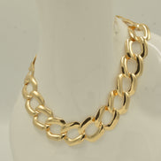 Shiny Gold Link chain Necklace  #FW1202754 (RC15/KG4)