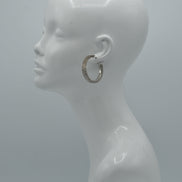 Rhodium Circle hoop earrings #HE49981_RHODIUM(AH16)