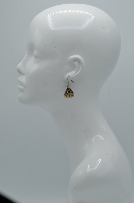 Gold triangle Jhumka Earrings#GFE6287