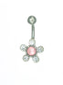 FW-BJ3-S/C/P Silver cry pink flower body jewelry