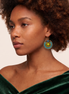 Boho Statement Earrings – Gold Dangle with Intricate Beadwork, 1.5 🎨 Color Options Available:💜 Purple & Gold 🔵 Blue & Olive 🟠 Orange & Brown #SE25049GD(NB16)