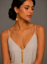 Gold tassel long necklace and earrings set#SQ6708(Q6)