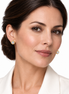 Tazza Women's Gold-Tone Round Solitaire Swirl Halo Stud Earrings, 0.4"#SQGN102215G(AG9)