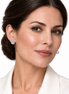 Tazza Women's Silver-Tone Round Solitaire Swirl Halo Stud Earrings, 0.4"#SQGN102215S (AG9)