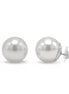 Rhodium White 16Mm Pearl Stud Earring #HNE90895-16MMRDWH(EH1)