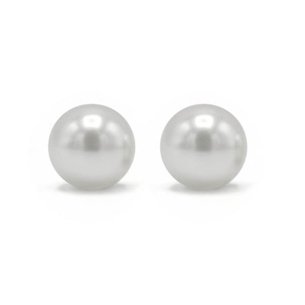 Rhodium White 8Mm Pearl Stud Earring #HNE90895-8MMRDWH(LH1)