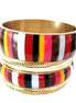 GOLD MULTI COLOR BANGLE SET  #BL100787_MLT (I2/B120/XE11)