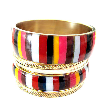 GOLD MULTI COLOR BANGLE SET  #BL100787_MLT (I2/B120/XE11)