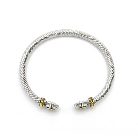 TWO TONE MONTANA CRYSTAL CLASSIC CABLE BRACELET# 12550BR-TTM(FF24)