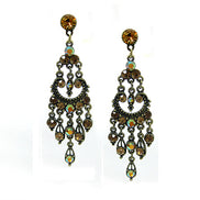 CHAMPAGNE BEJEWELED CHANDELIER EARRINGS  #HNE21664_G-TPZ (JB8/LH14)