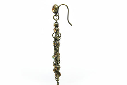 CHAMPAGNE BEJEWELED CHANDELIER EARRINGS  #HNE21664_G-TPZ (JB8/LH14)