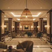 Bohemian Rattan Woven Pendant Light Classic Ceiling Lighting Fixture 22x16