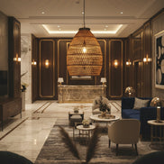 Bohemian Rattan Woven Pendant Light Classic Ceiling Lighting Fixture 22x16