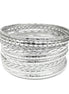 RHODIUM BANGLE SET  #HB1108_RHOD (JD8)