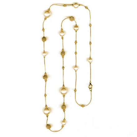 GOLD-CREAM NECKLACES  #SC25125_GLD-VRM