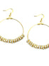 GOLD-CLEAR ROUND EARRINGS  #ER1326_G-CRY (LH8)