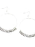 SILVER-CLEAR ROUND EARRINGS  #ER1326_S-CRY (LA5)