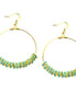 GOLD-BLUE  ROUND EARRINGS  #ER1326_G-BLUE (LH6)