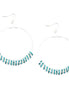 SILVER-BLUE ROUND EARRINGS  #ER1326_S-BLUE (LD6)