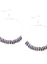SILVER-TANZANITE ROUND EARRINGS  #ER1326_S-TANZ (LH5)