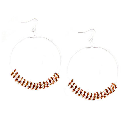 SILVER-TOPAZ ROUND EARRINGS  #ER1326_S-TOPAZ (LB4)