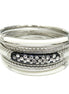 SILVER-BLACK FABULOUS SET OF 9PCS BANGLES  #PB8784_S-BLACK (LE12)