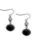 HEMATITE SPARKLING BLACK ROCK CANDY DANGLE EARRINGS  #HNE78097_H-BLK (KB1)