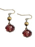 AMETHYST ROCK CANDY GOLD DANGLE EARRINGS  #HNE78097_AMY (KB2)