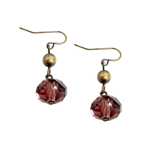 AMETHYST ROCK CANDY GOLD DANGLE EARRINGS  #HNE78097_AMY (KB2)