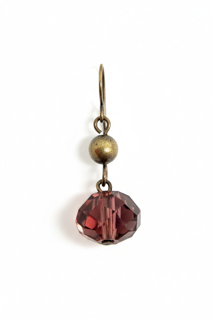 AMETHYST ROCK CANDY GOLD DANGLE EARRINGS  #HNE78097_AMY (KB2)