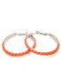 CORAL FACETED HOOP EARRINGS #JE0001_CORAL (UA6)