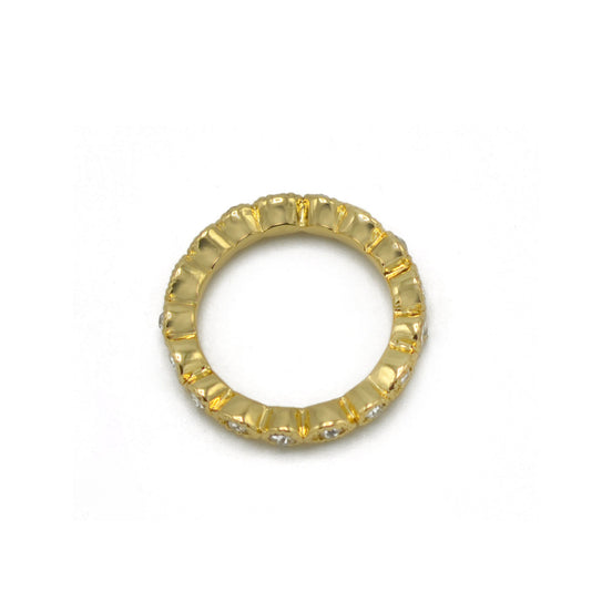 GOLD CRYSTAL RING # 2223R/G