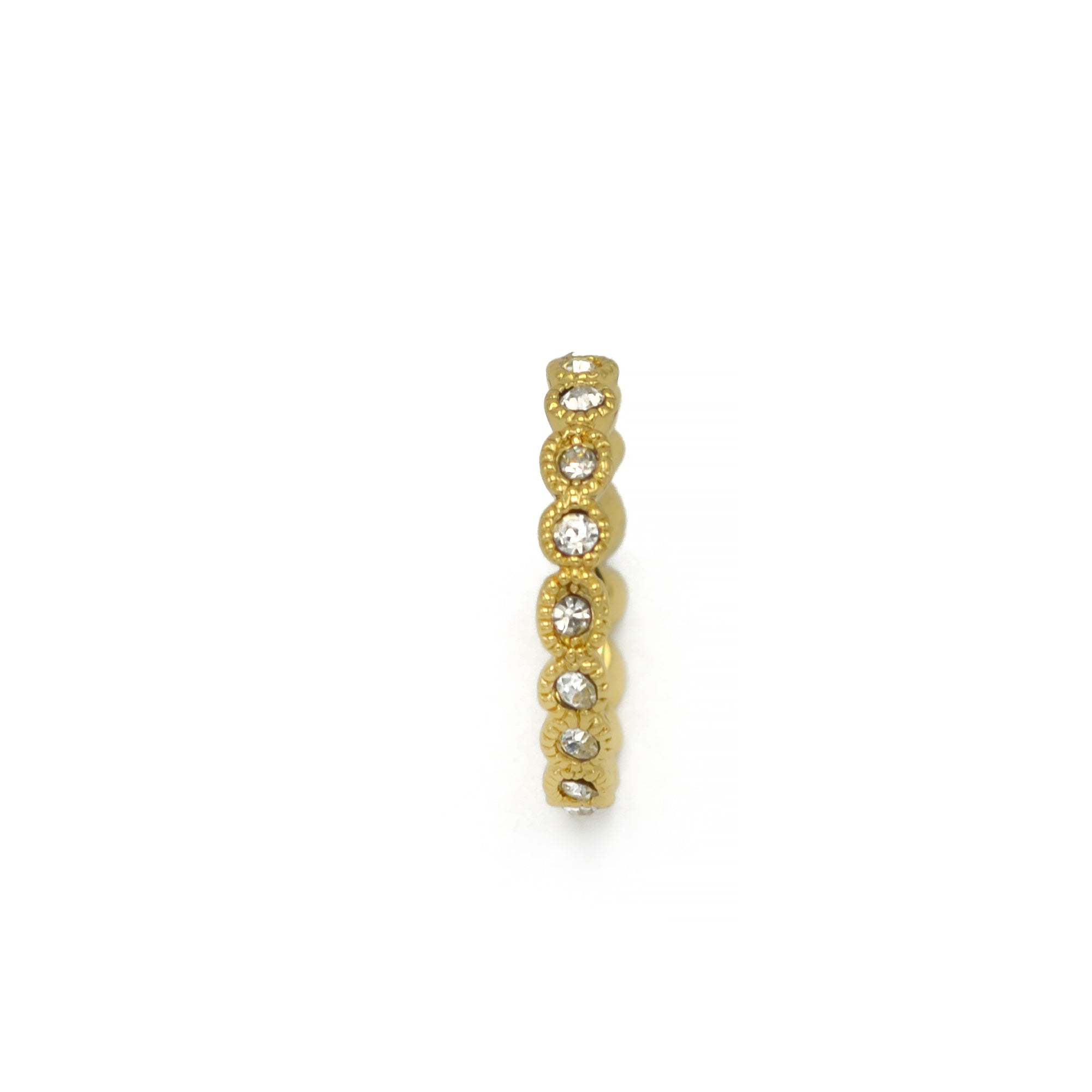 GOLD CRYSTAL RING # 2223R/G