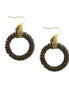 BROWN CIRCLE MESH EARRINGS  #SE1044_MULTI (BH14)