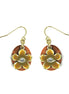 GOLD FLOWER ON SHELL EARRINGS  #SE26225_GOLD (BB17)