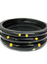 GOLD BLACK BANGLE SET  #RB78605_GLD-BLK (QH5)
