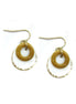 GOLD TONE SHELL DISC EARRINGS  #SE26407_GOLD (BB17)
