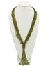 Olive multi layered Seed beads tassel long Necklace #N3101_OLIVE12