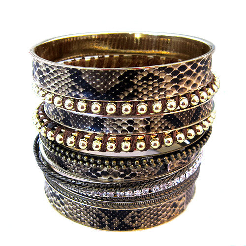 BROWN BRACELET  #HB257_BR_GOLD (OH12/B138)