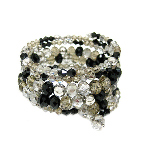 MULTI COLOR HINGED BRACELETS  #HNB78248_BLACK (TE5)