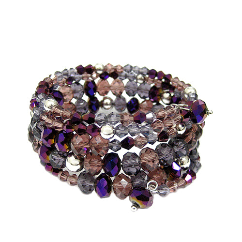 MULTI COLOR OURPLE AND GREEN HINGED BRACELETS  #HNB78248_PURPLE (TD4)