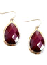 GOLD-MULTI WINE CUT PEAR SHAPE GOLD EARRINGS  #HNE6602_GLD-MLTI (JD8)