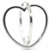 SILVER HEART EARRINGS  #HNE70427_SILVER (HF15)