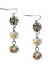 Fireball with Topaz Rock Candy Mixed Hematite Dangle Earrings