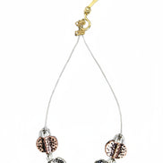 3TONE HAMMERED METAL EARRINGS  #HNE78196_3TONE