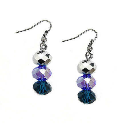 SILVER-TEAL EARRINGS  #HNE91069_BLUE (TB13)