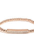 ROSE GOLD BEAD CRYSTAL STRETCH BRACELET