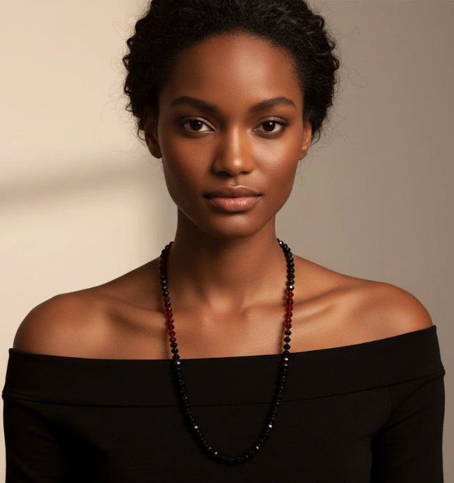 GARNET NECKLACE (B333)